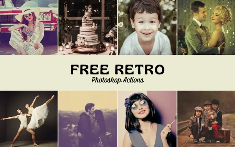 Free Retro Photoshop Actions — Extended License