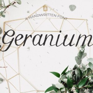 Geranium Font Freebie with Extended License