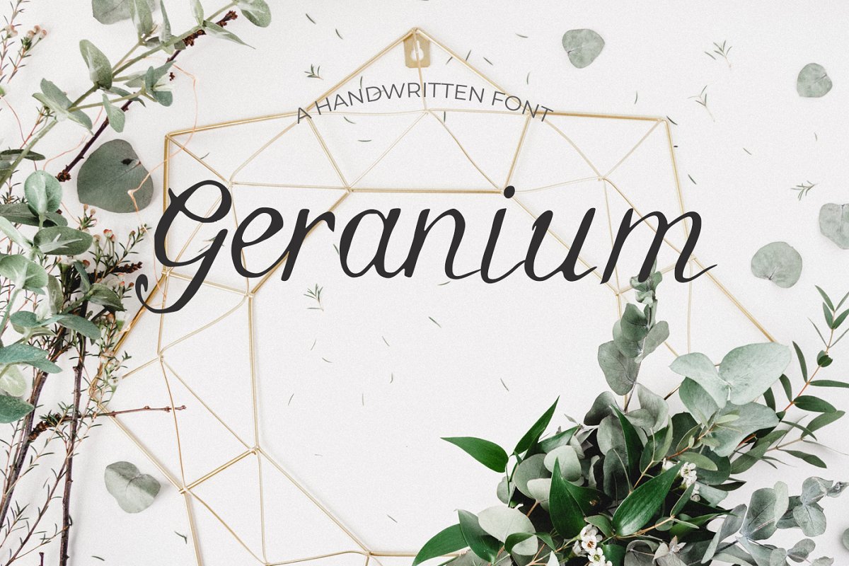 Geranium Font Freebie with Extended License