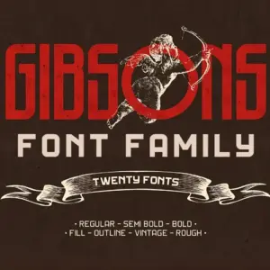 Gibsons Premium Typeface Family Pack (5 words)