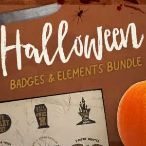 Halloween Badges and Elements — Extended License
