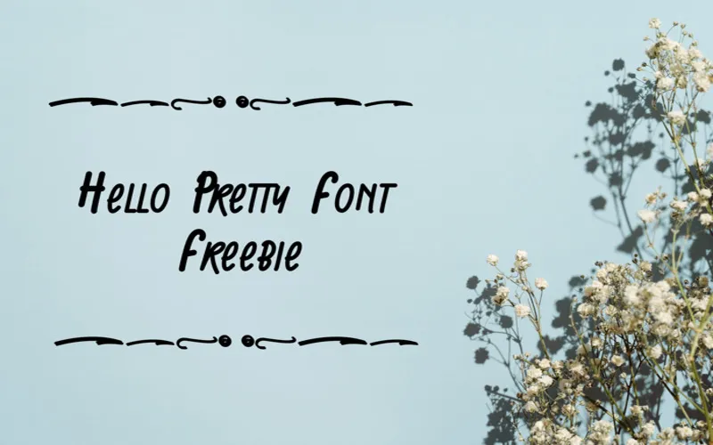 Hello Pretty Font — Extended License Freebie