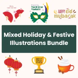 Holiday and Festive Illustration Bundle — Commercial License