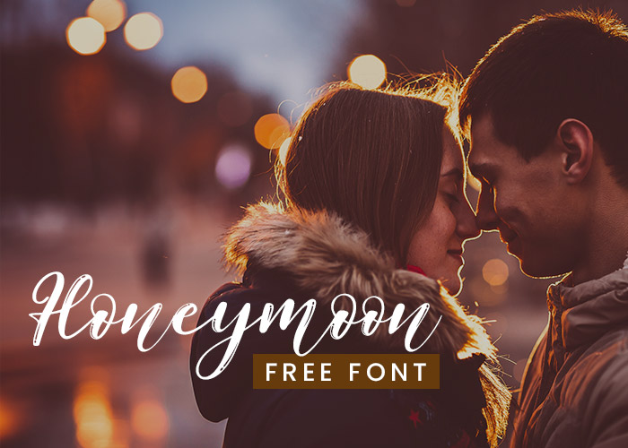 Honeymoon Free Font with Extended License