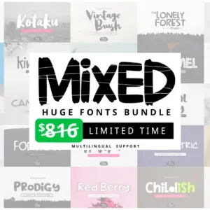 Huge Mixed Font Bundle — Commercial License