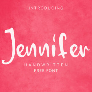 Jennifer Free Font — Extended Commercial License