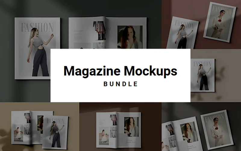 Magazine Mockups Bundle — Extended Commercial License
