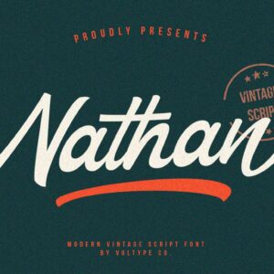 Nathan Vintage Script Font Freebie