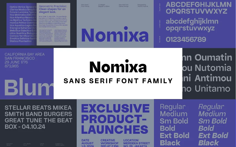 Nomixa Sans Serif Font — Extended License