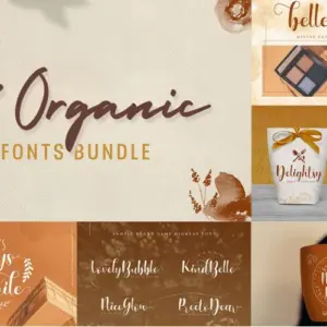 Organic Fonts Bundle with Commercial License
