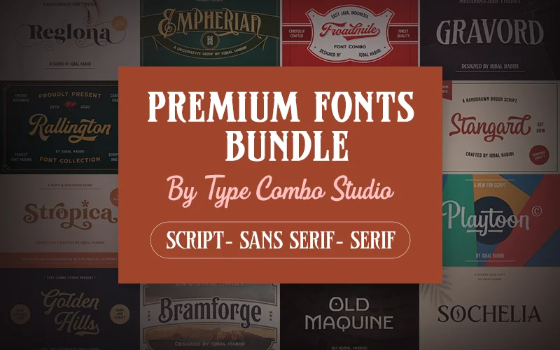 Over 10 Premium Fonts — Free Pack