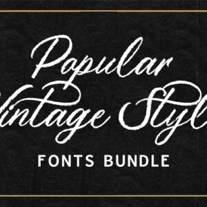 Popular Vintage Font Bundle — Extended License