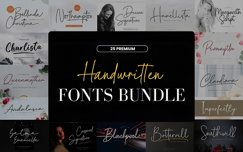 Premium Handwritten Fonts — Commercial License