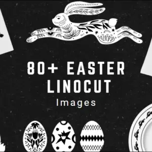 Primary: Easter Linocut Bundle — Extended Commercial License