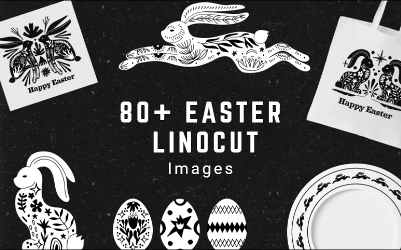 Primary: Easter Linocut Bundle — Extended Commercial License
