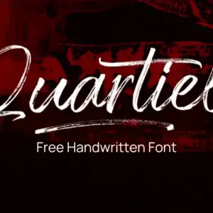 Quartiel Free Handwritten Font — Extended License