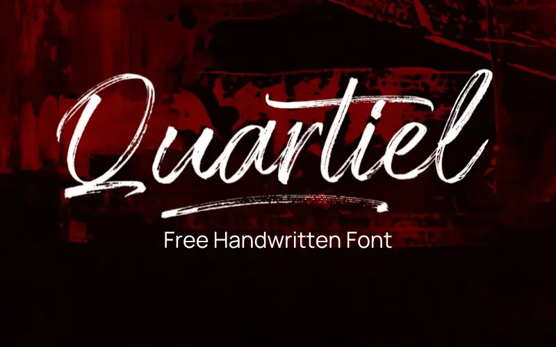 Quartiel Free Handwritten Font — Extended License