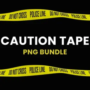 Red Yellow Caution Tape PNG Bundle