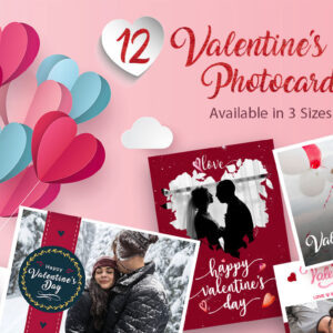 Set of 12 Valentine's Day Photo Cards