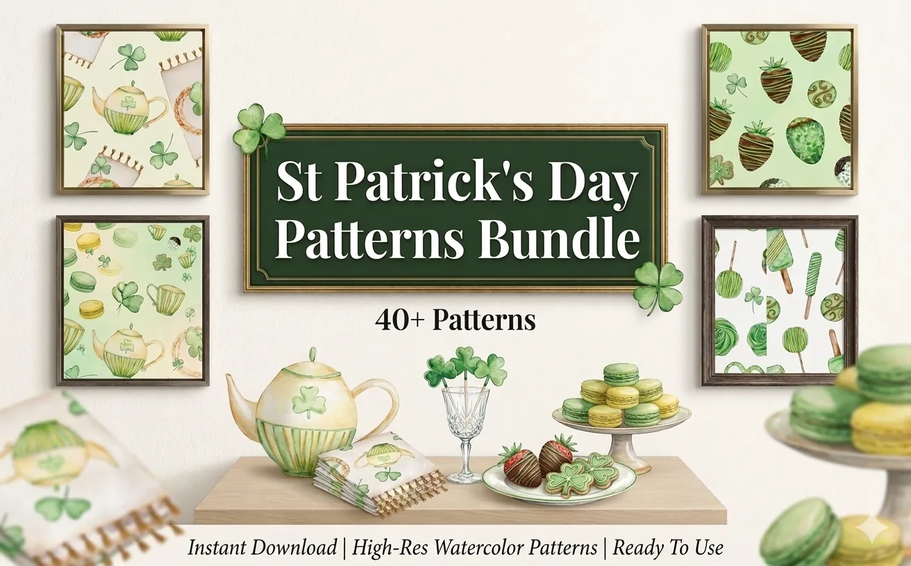 St Patrick's Day Patterns Bundle — Extended License