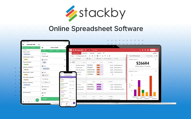 Stackby Online Spreadsheet Software Annual Subscription