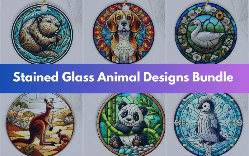 Stained Glass Animal Bundle — Extended License