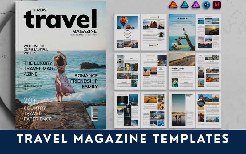 Travel Magazine Template Pack — Extended License