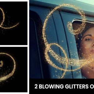 Two Blowing Glitter Overlays — Extended License