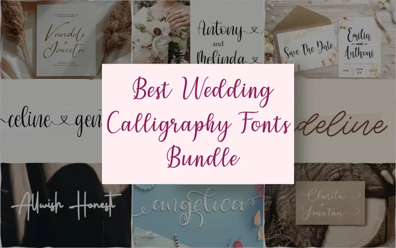 Wedding Calligraphy Fonts Bundle — Extended License