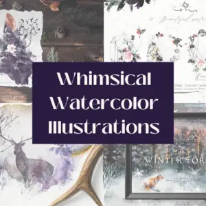 Whimsical Watercolor Illustrations — Extended License