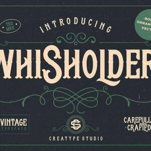 Whisholder Vintage Retro Typeface Freebie