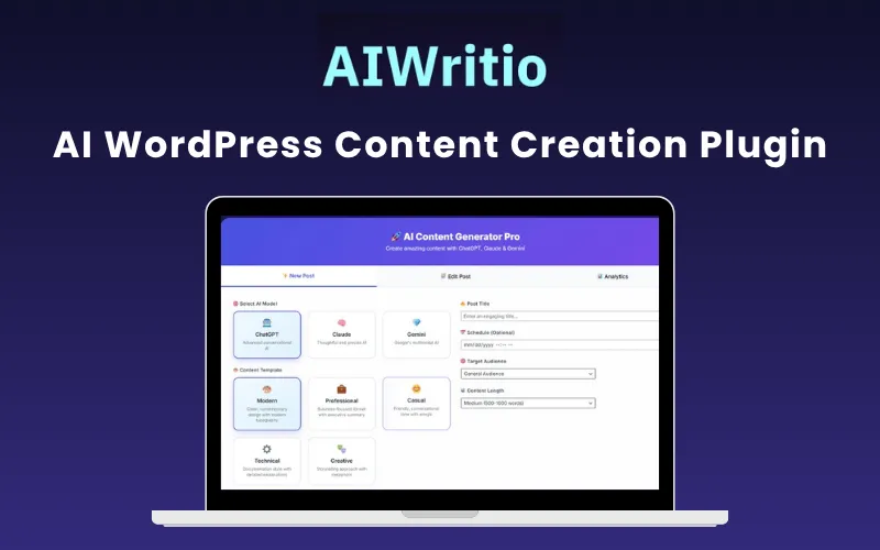 AIWritio: AI Content Plugin for WordPress