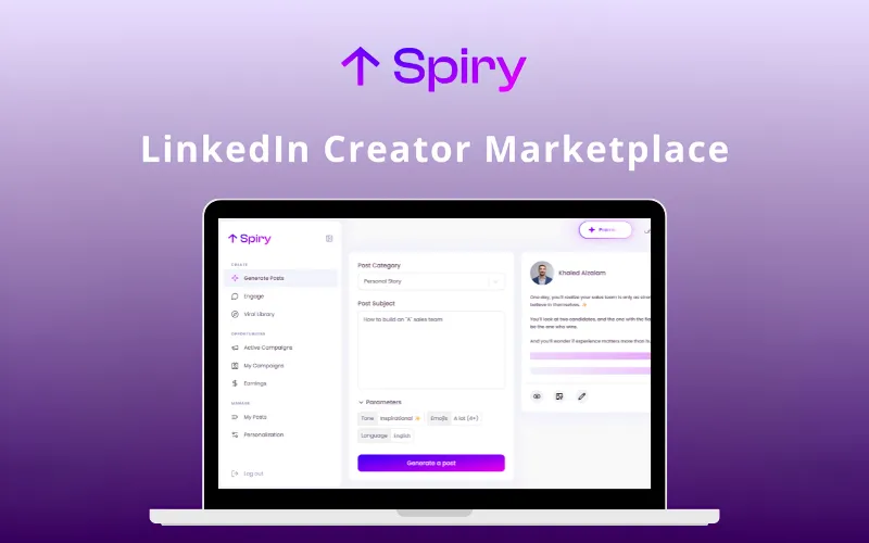 Spiry: Grow Your Personal Brand, Get Paid